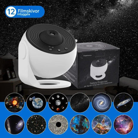 CosmaView – Stjärnhimmel Projektorlampa för Barnrum och Sovrum | Galaxy Projektor med 360° Rotation