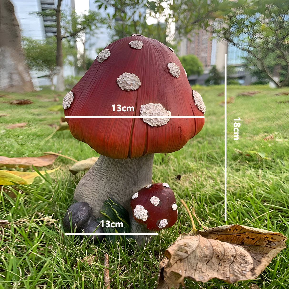TerraShroom Dekor - Kreativ Svamp Trädgårdsdekoration för Utomhus Carvallo
