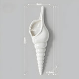 PearlShell Vas - Modern Vit Keramisk Snäcka Blomvas Carvallo