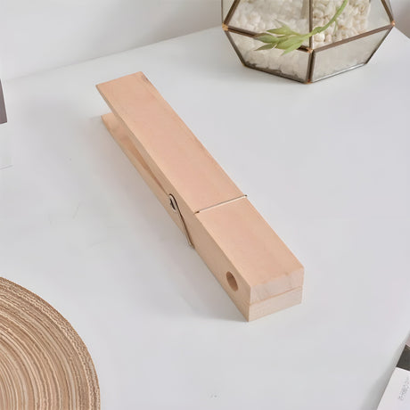 PineGrip Handdukshållare - Elegant badrumshanddukklämma av trä Carvallo