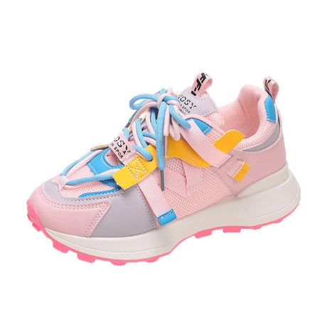 Andningsaktiva färgade sneakers för kvinnor Hemnix