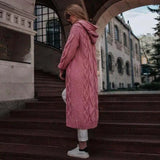 Twist Stickad Hooded Cardigan för kvinnor-Hemnix-Hemnix