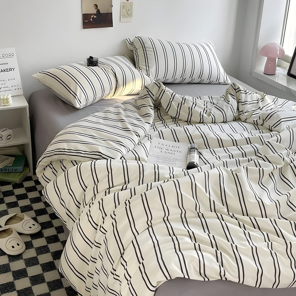 PureLoom Sängkläder Set - Modernt hudvänligt sängkläder set (1 täcke + 1 lakan + 2 örngott) Carvallo