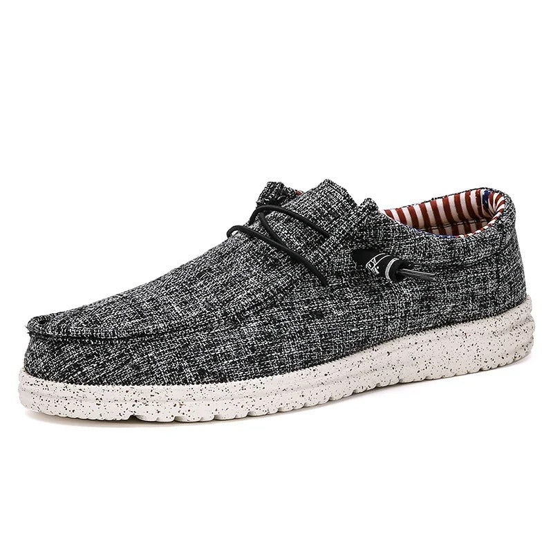 Casual Loafers med snörning för män-Hemnix-Svart-40-Hemnix