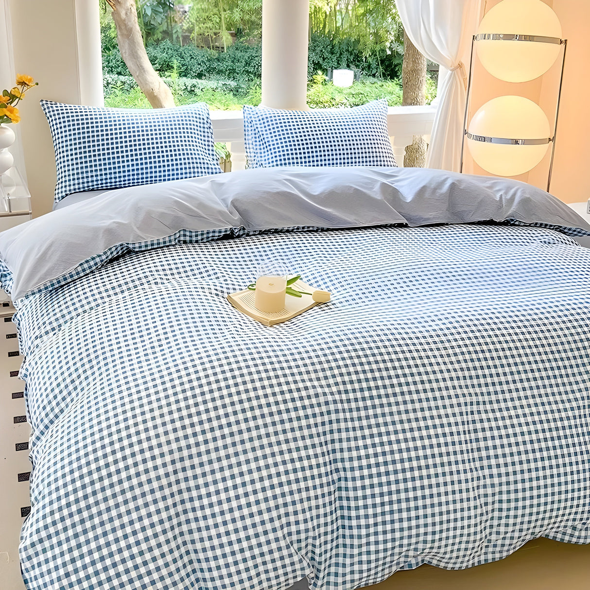 CheckeredDream sängklädesset - Avslappnad rutig sängklädesset Carvallo