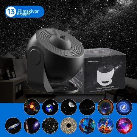 CosmaView – Stjärnhimmel Projektorlampa för Barnrum och Sovrum | Galaxy Projektor med 360° Rotation