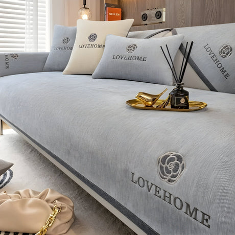 LuxeWrap Sofabeklädnad - Modern, Rutschskydd Sofakudsskydd Carvallo