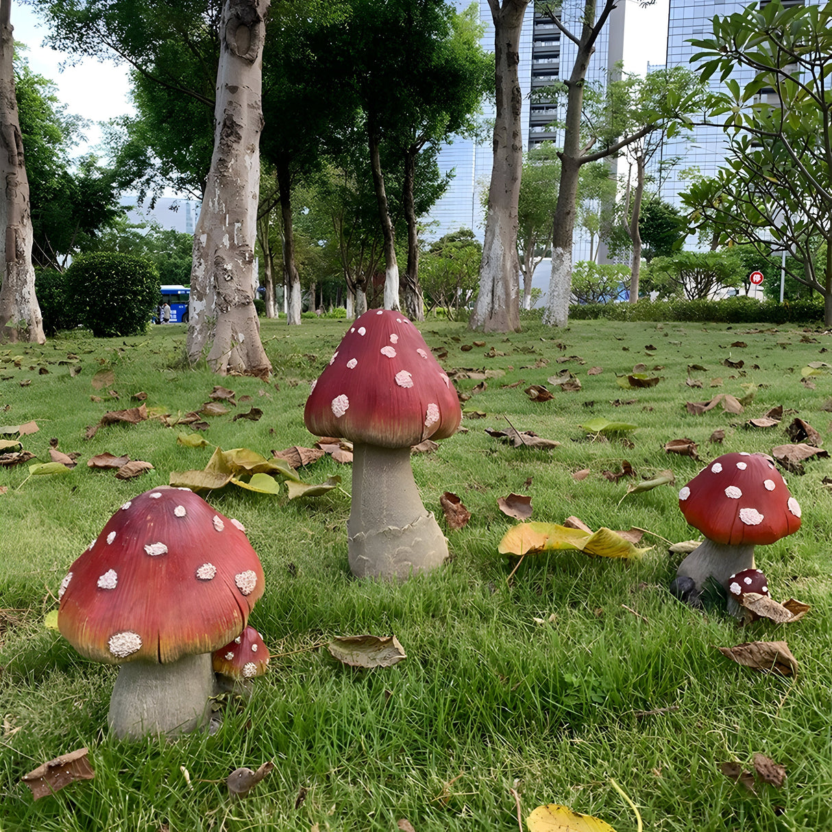 TerraShroom Dekor - Kreativ Svamp Trädgårdsdekoration för Utomhus Carvallo