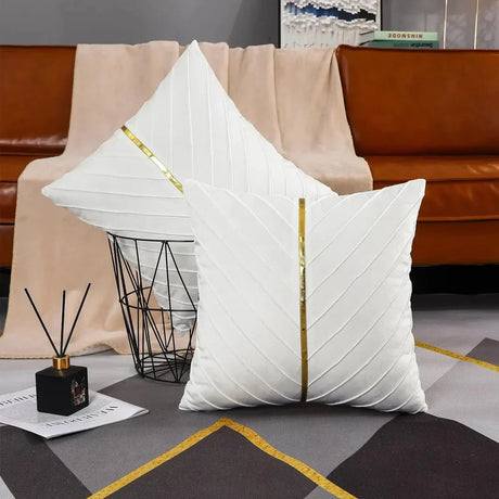 Carvallo – Kuddöverdrag med elegant diagonal paljett detalj Carvallo