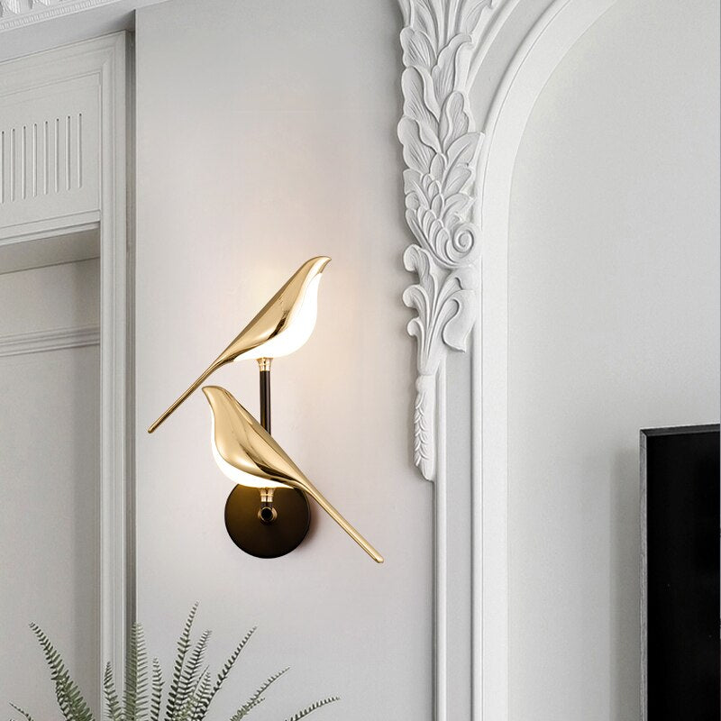 Vägglampa Modern LED Fågel Lamparmatur Carvallo