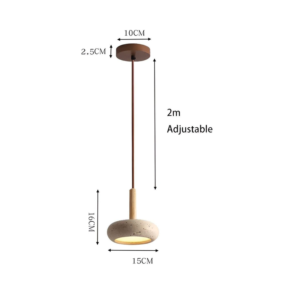 HaloStone Glow - LED Retro Stein Wabi Sabi Japansk Taklampa Carvallo