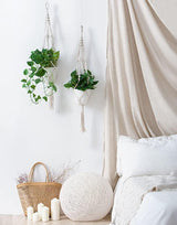 4-delad handgjord Boho Macrame växthållare set MILA Sverige