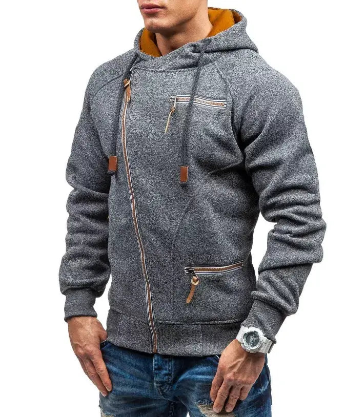 Casual Solid långärmade varma huvtröjor-Clothes for Men-Bellasverige-Hemnix
