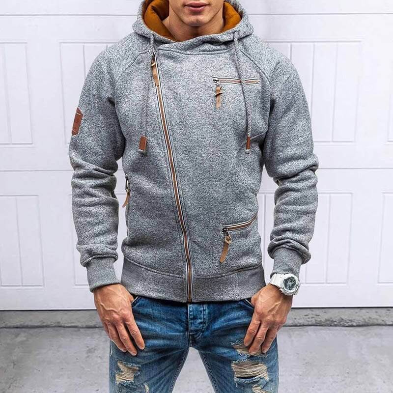 Casual Solid långärmade varma huvtröjor-Clothes for Men-Bellasverige-Hemnix