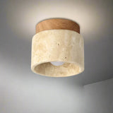 Taklampa Marmor Trä Modern Minimalistisk Lampa Carvallo