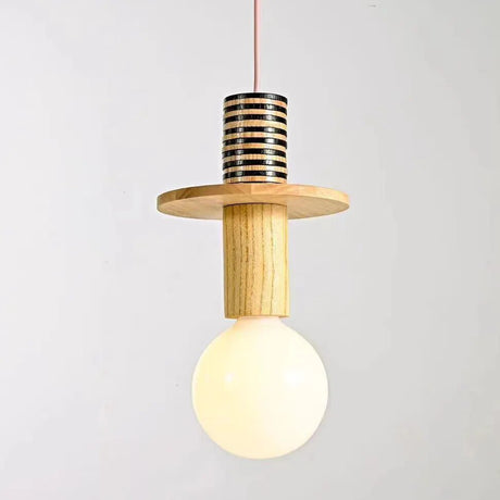 Minimalistisk Träeffekt LED Pendellampa Carvallo
