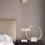 Minimalistisk Ambient Koppar Marmor Lampa - Vit Guld Carvallo