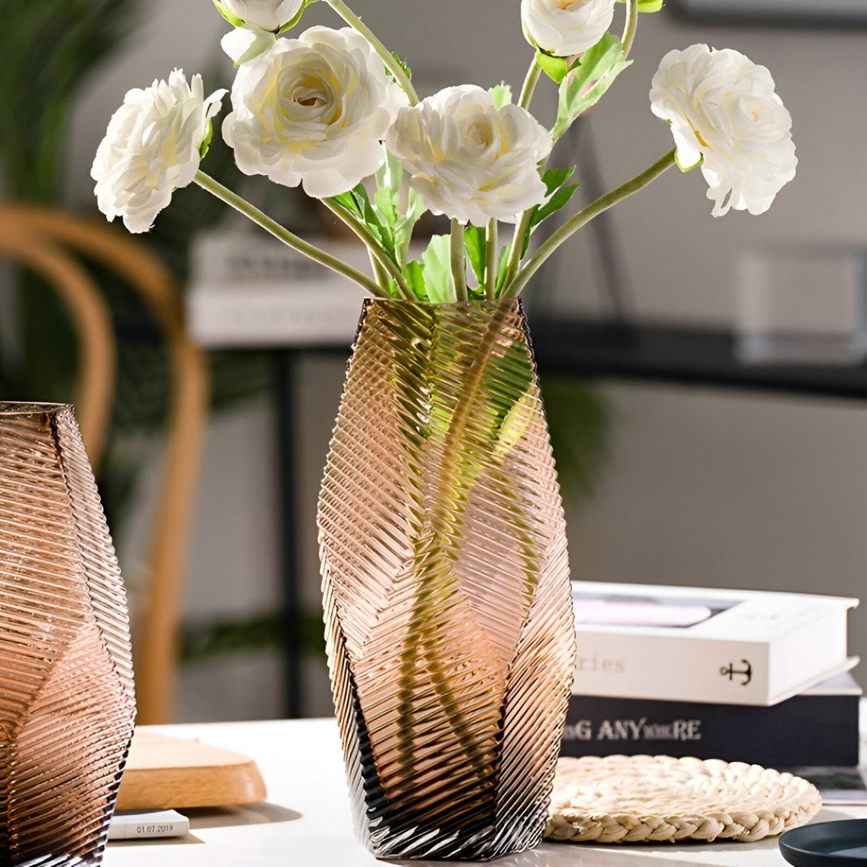 Modern geometrisk stil glasvas för unik heminredning Carvallo