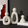 Modern minimalist set av familjestatyer i resin dekoration Carvallo