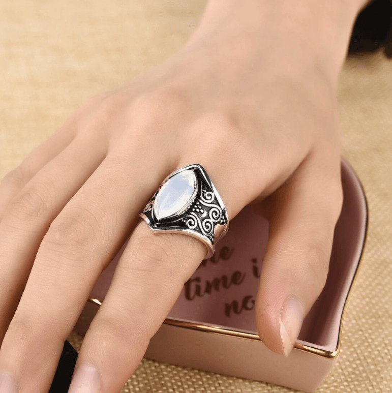 Bohemisk stil månsten ring-Jewelry for women-Hemnix-Hemnix