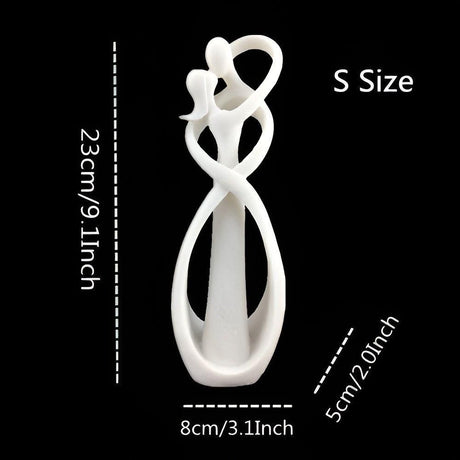 LoverBond Staty - Sandsten Abstrakt Tidlös Kärleksstaty Carvallo