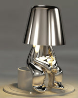 Guld USB uppladdningsbar bordslampa med dimmerfunktion 1800mAh Carvallo