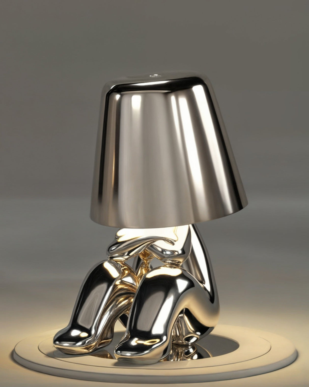 Guld USB uppladdningsbar bordslampa med dimmerfunktion 1800mAh Carvallo