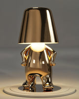 Guld USB uppladdningsbar bordslampa med dimmerfunktion 1800mAh Carvallo