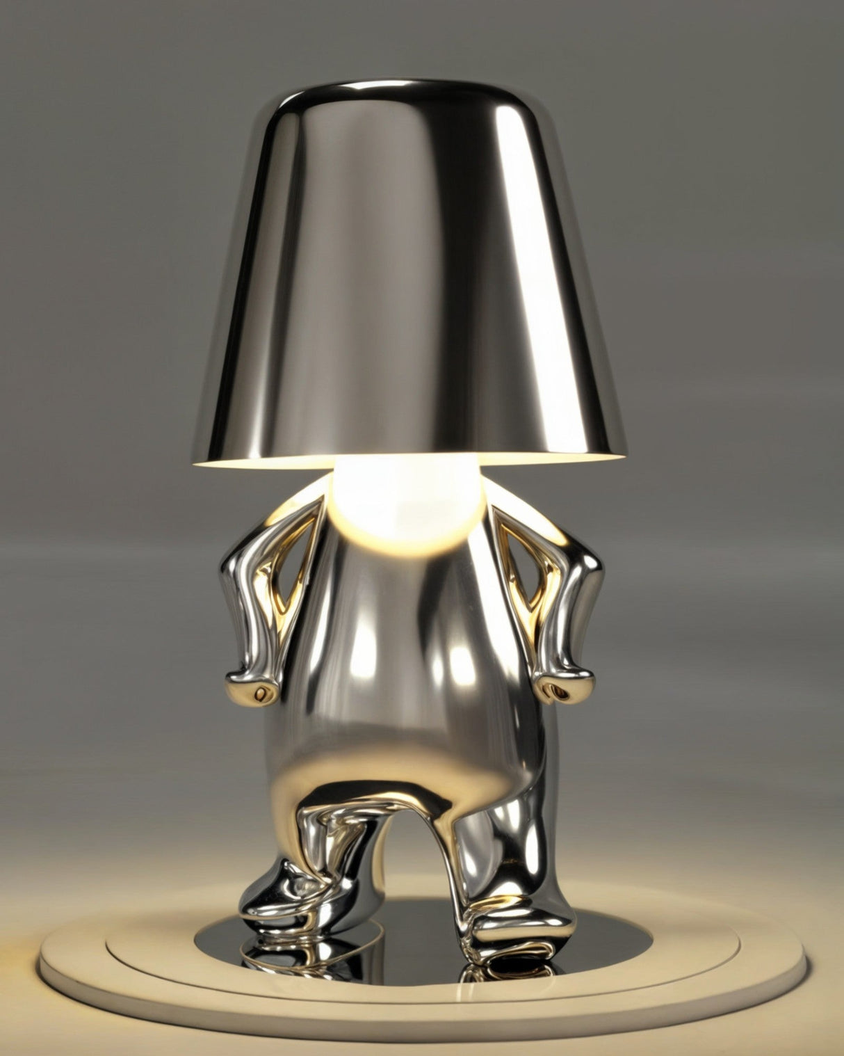 Guld USB uppladdningsbar bordslampa med dimmerfunktion 1800mAh Carvallo