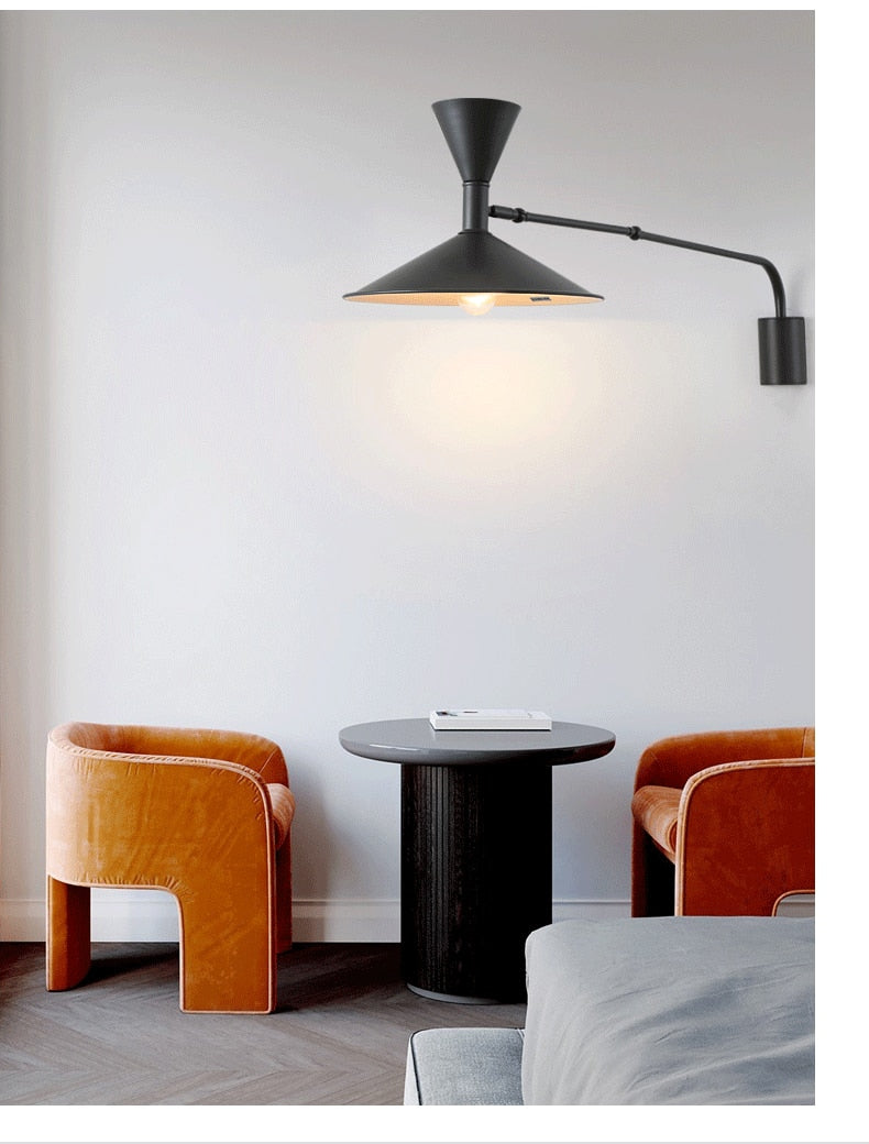 Inomhus Swing Arm Vägglampa För Sovrum Och Vardagsrum Carvallo