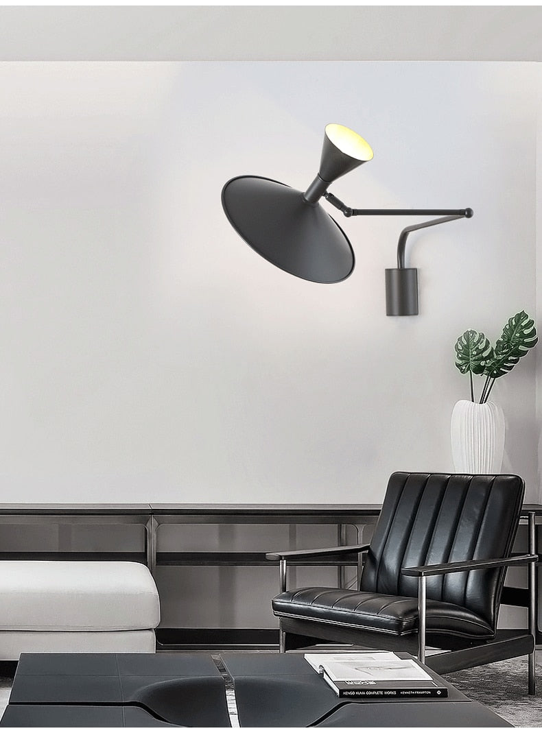 Inomhus Swing Arm Vägglampa För Sovrum Och Vardagsrum Carvallo