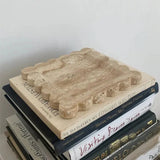 Naturstensdekorerande displayfat - Kvadratisk 20cm Estetisk Carvallo