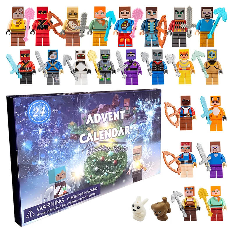 MiniCraft - Adventskalender med 24 Dagars Nedräkning och Actionfigurer-Adventskalender Jul-BB-2-Hemnix