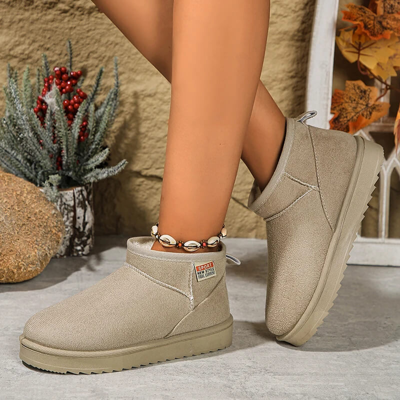 Frostea - Slip-on Mockaboots för Damer Bekväma och Snygga för Kallt Väder-Vinterskor-BB-Biege-36-Hemnix