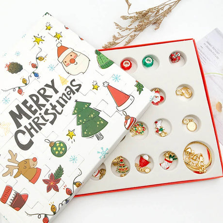 Lyxig Smyckes-Adventskalender för Barn – 24 Luckor med Armband och Berlocker för DIY Julsmycken-Adventskalender Jul-BB-Hemnix