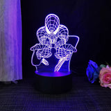3D Superhjälte LED Nattlampa med Fjärrkontroll | 16 Färger & Touch – USB & Batteridriven Akryllampa för Barn & Gamingrum-Barn-BB-Spindelmannen 3-Hemnix