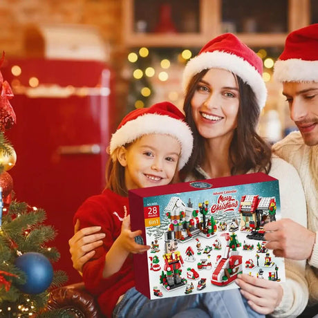 Jul Adventskalender Byggklossar för Barn - 24 Dagars Nedräkning med Stort Byggset, Perfekt DIY Julklapp för Barn-Adventskalender Jul-BB-Hemnix