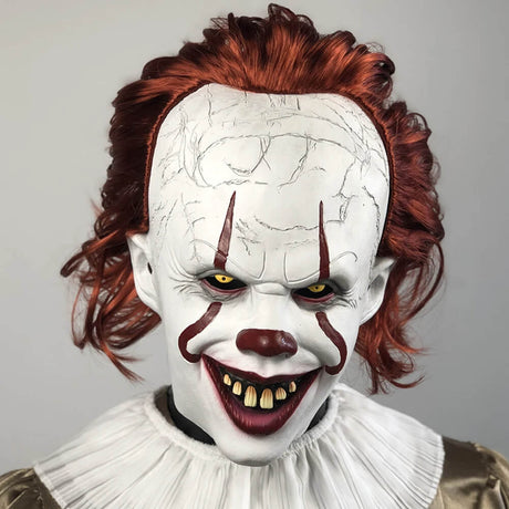 Halloween Pennywise Clownmask – Skräckinjagande Demonclown för Halloween och Karneval-halloween-BB-Hemnix