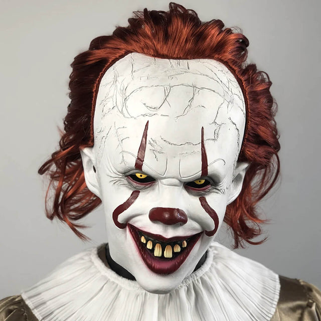 Halloween Pennywise Clownmask – Skräckinjagande Demonclown för Halloween och Karneval-halloween-BB-Hemnix
