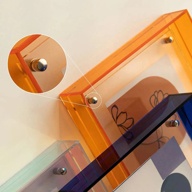 Flytande akryl bildram med livlig genomskinlig design Carvallo