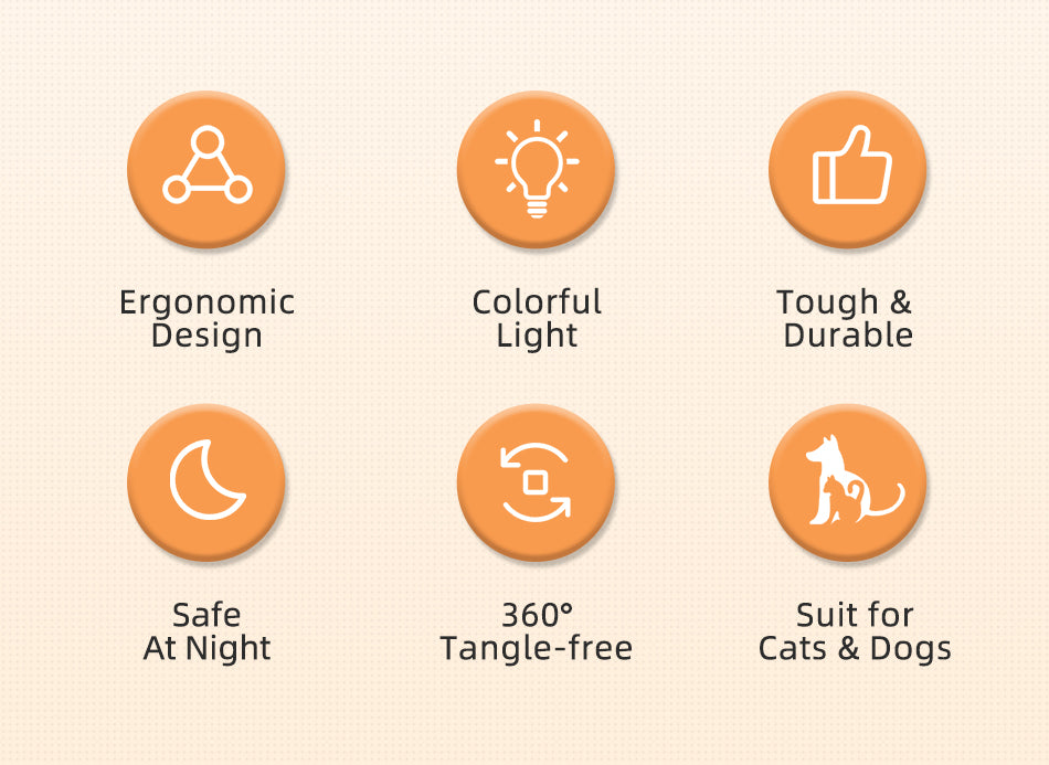 Luxora Utdragbar Hundkoppel med LED-lampa och Komforthandtag Carvallo