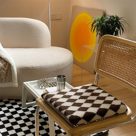 Nordisk rutigt diamant polar fleece kuddar 40cm Carvallo