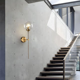 GlassGleam Lampa - Nordisk Guld Inomhus Glasboll Vägglampa Carvallo