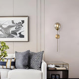 GlassGleam Lampa - Nordisk Guld Inomhus Glasboll Vägglampa Carvallo