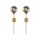 GlassGleam Lampa - Nordisk Guld Inomhus Glasboll Vägglampa Carvallo