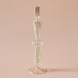 Nordiska iriserande ljushållare i robust glasstil Carvallo