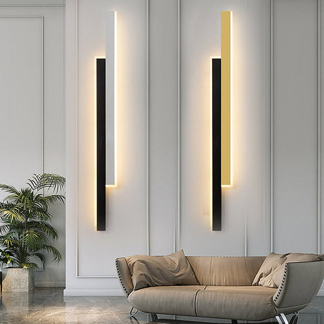 Vägglampa Modern Svart Akryl Remslampa Carvallo