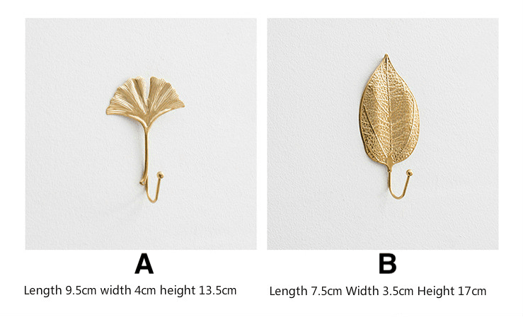 Elegant bladguld väggkrok – Chic nordisk-inspirerad hängare MILA Sverige