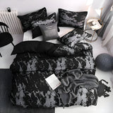 BlackBliss - Modernt Svart Sängklädesset Carvallo