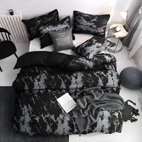 BlackBliss - Modernt Svart Sängklädesset Carvallo